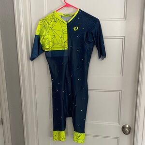 Pearl Izumi Neon Yellow and Navy Tri Speed Suit